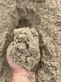 Vasket sand 0-4 mm i hånd