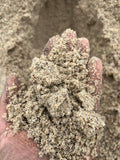 Vasket sand 0-4 mm i hånd